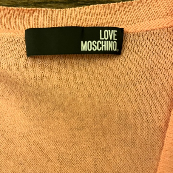 Love Moschino Apricot Cardigan with Bow Detail - Picture 4 of 4